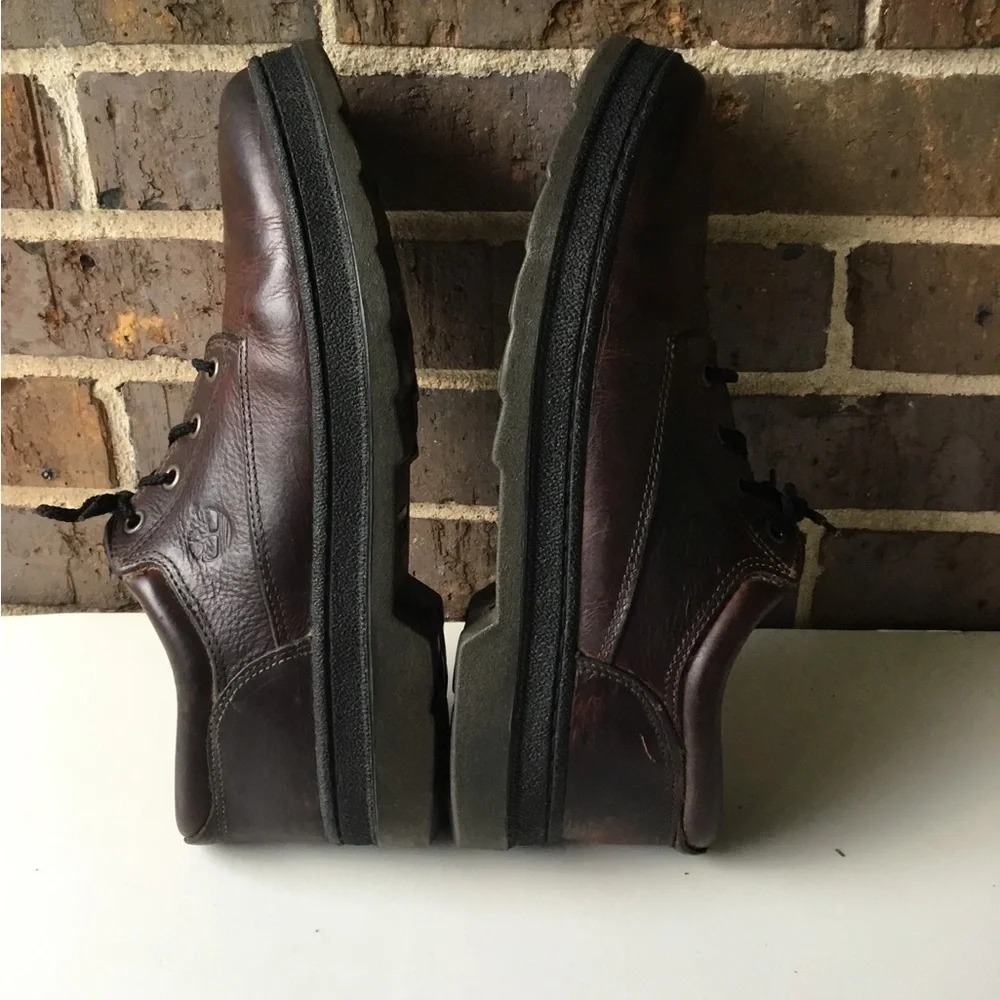 Men's Dark Brown Leather Derby Shoes - Timberland Style